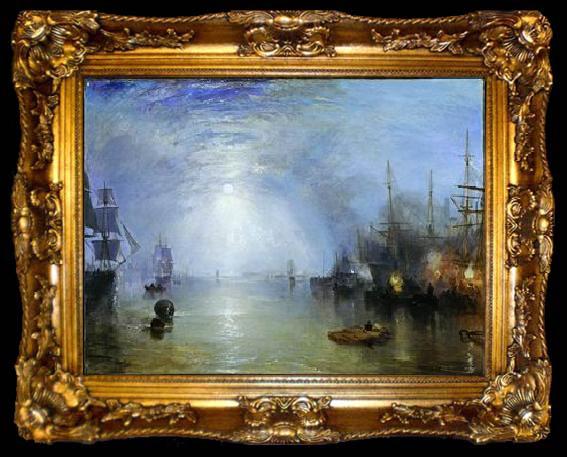 framed  unknow artist Seascape, boats, ships and warships. 24, ta009-2